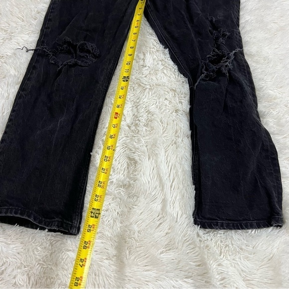 We The Free | Distressed High Waisted Jeans Black Cotton Size 32 - Picture 3 of 12